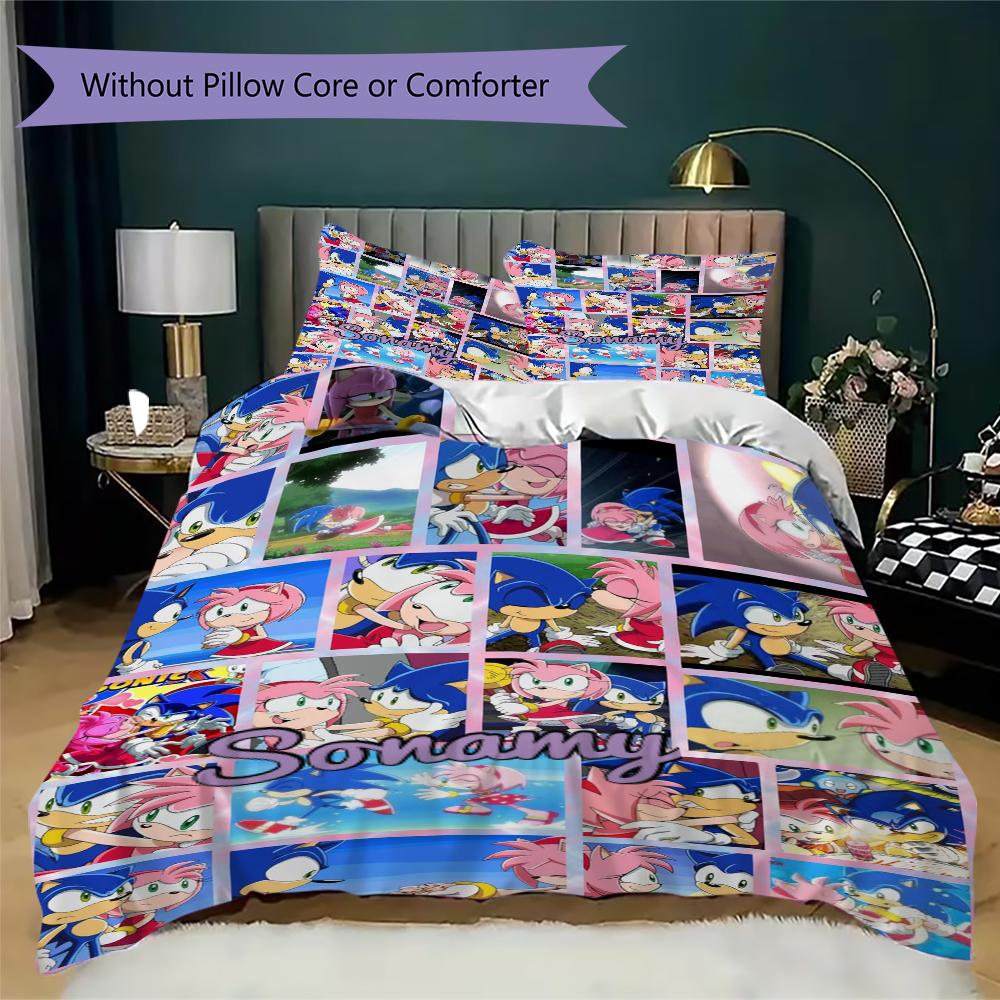 Shadow Hedgehog Bedding Without Core 1 Duvet Cover 2 Pillowcase Without Core Duvet Cover And Pillowcase Christmas Birthday Gift