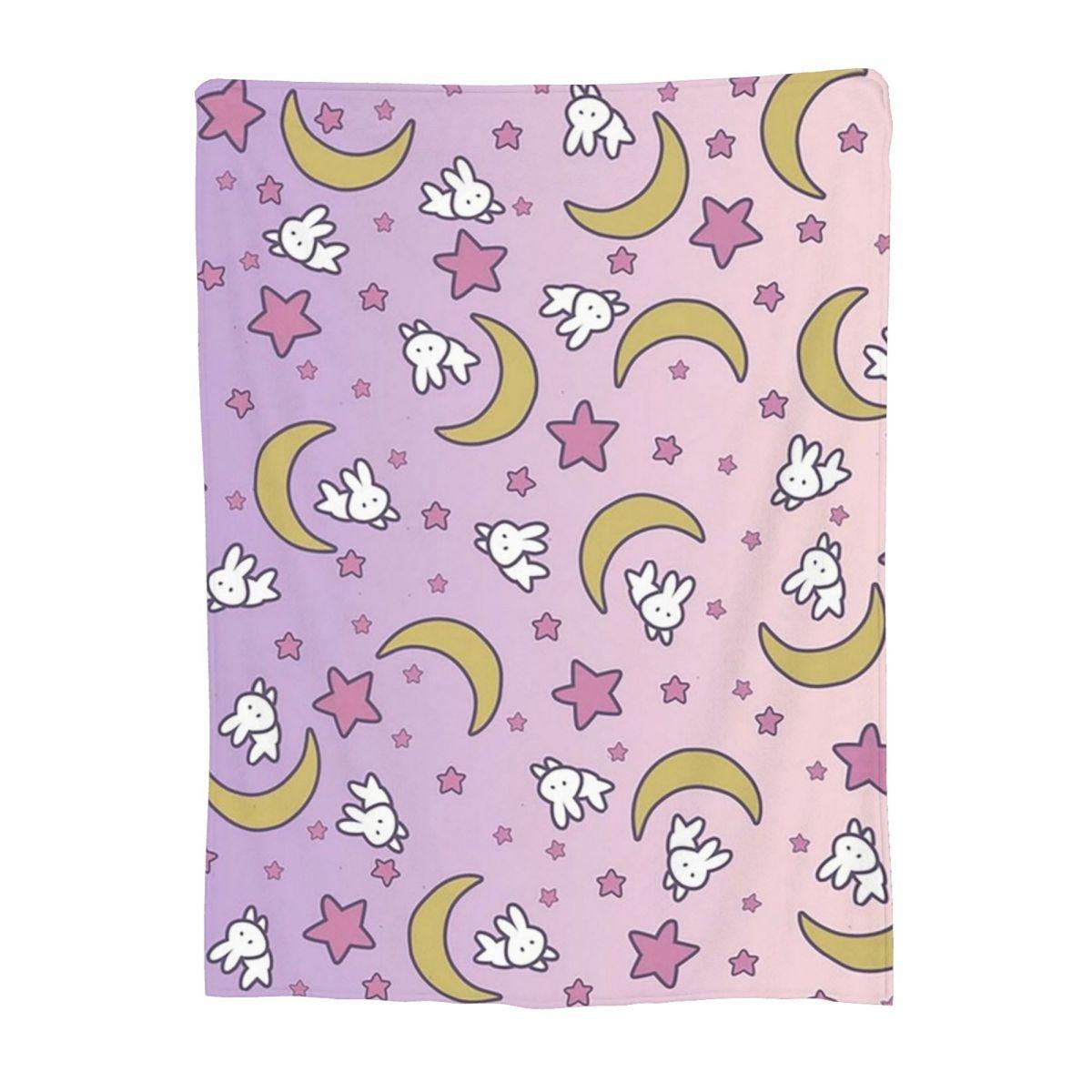 

Sailor Moon - Usagi s Print Moon Bunny Blanket Blanket Fleece Super Soft Sofa Throw Blankets For Home Office Throws Bedspread 30x40in