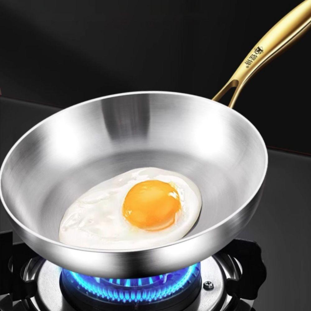 Universal Uncoated Frying Pan Non-stick Steak Skillets Household Cooking Pot  Stove