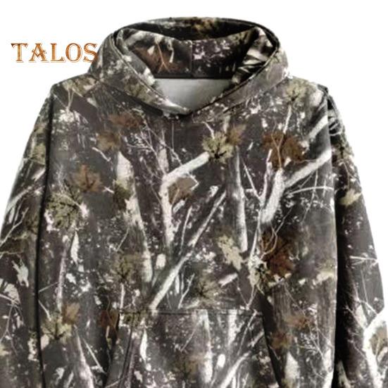 Hanorac pentru femei, toamnă, iarnă, cu buzunar mare în față, imprimare 3D din arțar, pulover cu mâneci lungi, în aer liber, vânătoare, camping, deghizare, pentru îmbrăcăminte ocazională, sală de sport