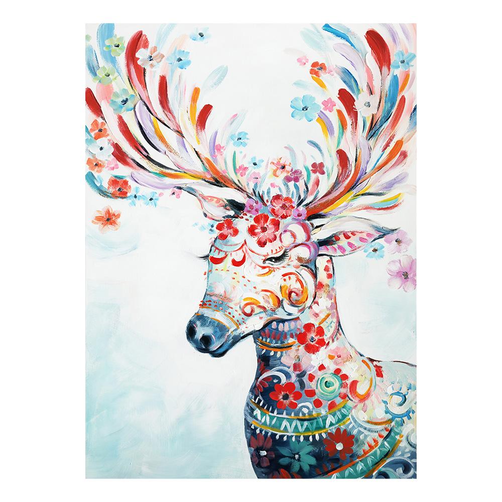 

Абстрактное лицо оленя Природа Животное Абстрактное искусство Постеры Принты Холст Живопись Минимализм Настенное искусство Картины для интерьера Домашний декор 20x30cm