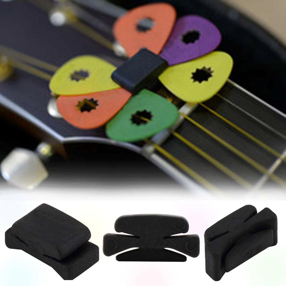 1/2/5PCS Wedgie Bass Guitar Headstock Pick Holder Rubber Pick Headstock Guitar Picks