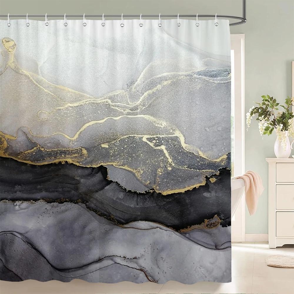 Waterproof Polyester Fabric 3D Bath Curtain Geometric Figure for Bathroom Curtain Shower Curtain Long 180*200cm