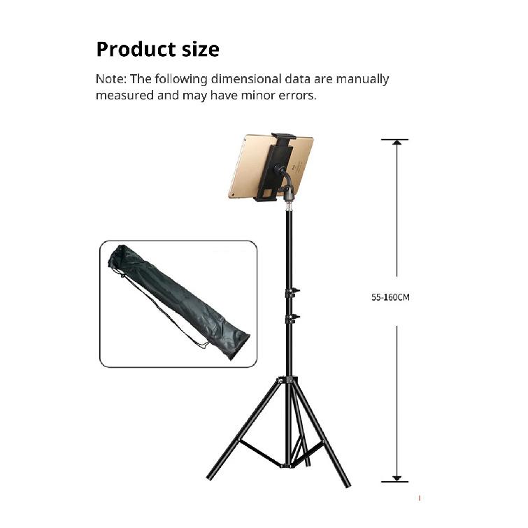 Xnyocn Tripod Floor Tablet Stand Adjustable Holder Mount Support for iPad Air Pro 12.9 Mini Xiaomi 4-13 Inch Lazy Holder Bracket