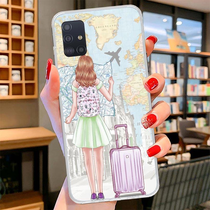 Girls Best Friends Forever BFF Cover Phone Case For Samsung Galaxy A12 A22 A32 A52 A72 A02S Phone Case Note 20 Ultra 10 S10 Plus