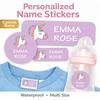 127Pcs Custom Name Stickers Personalized Waterproof Name Labels Macaron Colors Multiple Cartoon Styles Item Labels