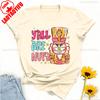Yall Are Nuts Coquette Nutcracker Preppy Christmas Png Sugar Plum Fairy Nuts About Brushstroke Crewneck Printed Tshirt Tops