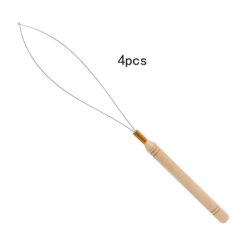 Wooden Handle Needle Threader Elderly Guide Needle Sewing Beading Needles Pins Easy Threading Sew Diy Jewelry Making Tools