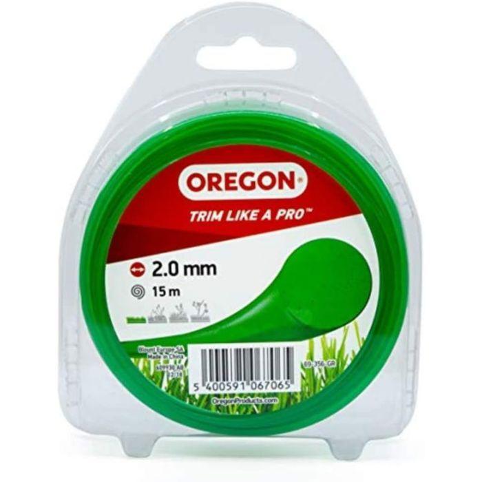 Fil Débroussailleuse Rond Nylon Vert Ø2.0mm/15m Oregon 69-356-GR Fil De Coupe Simple Et Efficace : Nylon De Haute Qualité Pour Une