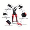 Belt Hole Puncher for Leather Heavy Duty Non-Slip Handle Rotating 6 Heads Belt Hole Puncher for Leather