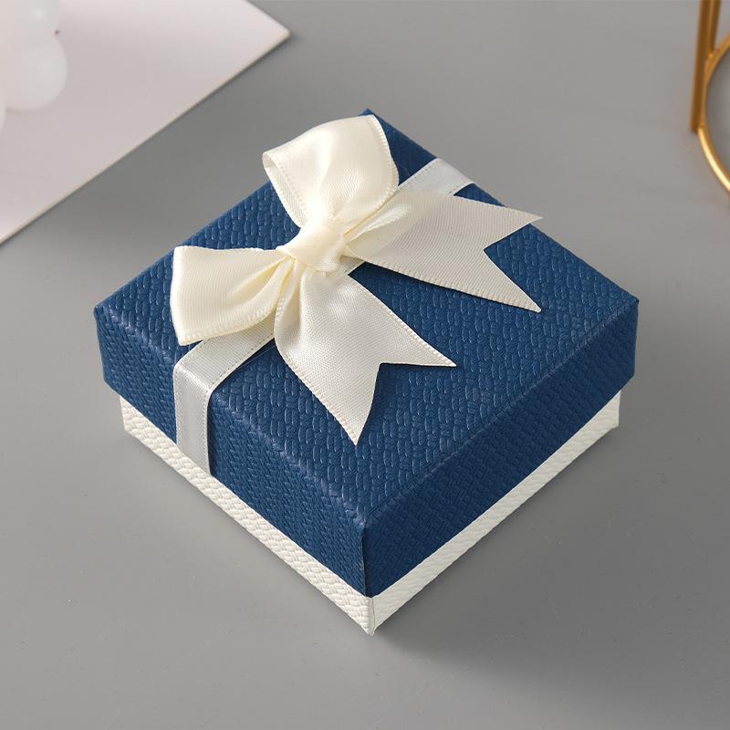 Packaging Box 9*9*4Cm Bow Bow Packaging Box Paper Ring Box For Special Occasions Gift-Giving Jewelry Display