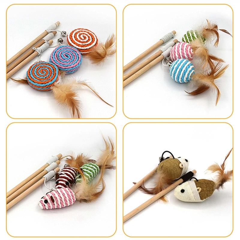 Cat Stick Toy For Indoor Cat Scratcher Toy Interactive Toy For Boredom Kitten Teaser Wand Teaser Self-playing Tumbler