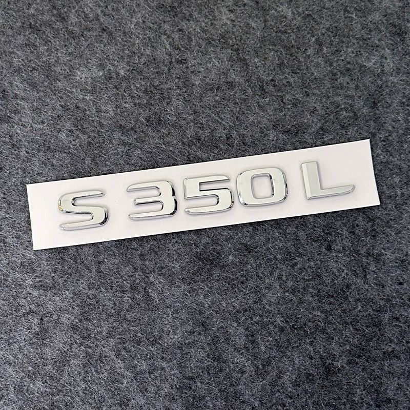 ABS Black Chrome Letters 3D Car Trunk Letters Badge For Mercedes Benz S320L 350L 450L 500L 560L 650 680 Logo Sticker Accessories