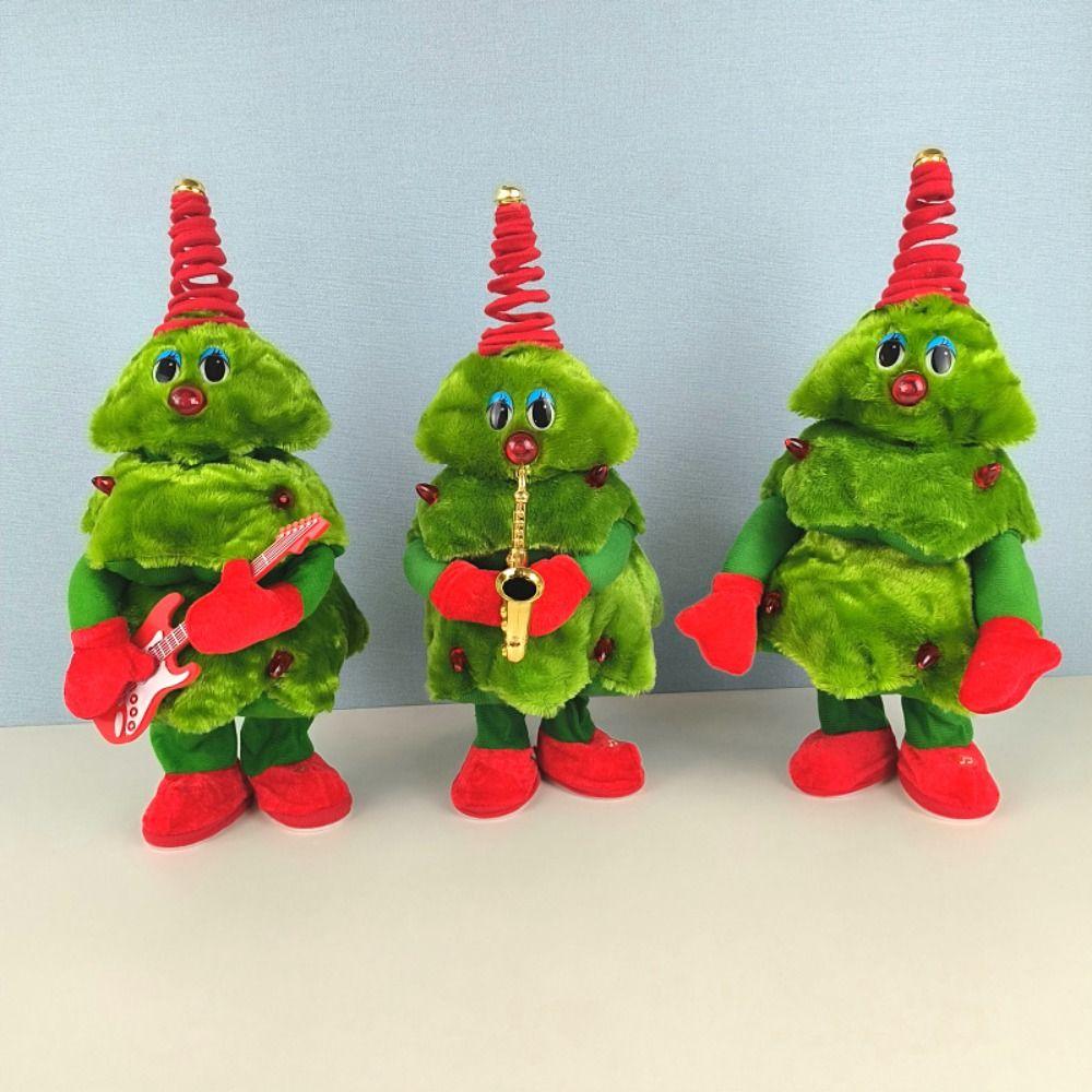 Sněhulák Los Elektrická Plyšová Panenka Santa Claus Tančící Zpívající Plyšové Hračky Domácí Dekorace