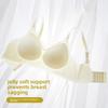 Ice Silk Cool Touch Seamless Minimizer Bra, Jelly Strip Soft Support Fixed Cup Push Up Thin Bra for Large Bust Summer