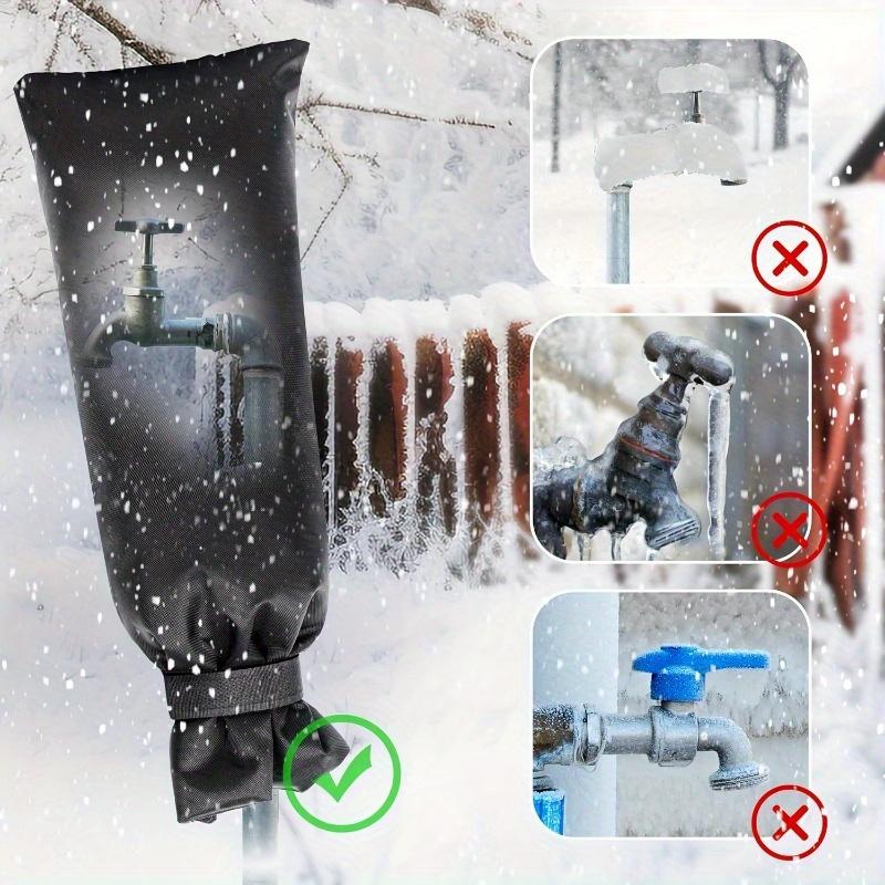 Winter Faucet Cover 2pcs, Freeze Protection with Strap. Durable, Weather-Resistant for Outdoor Hydrant Insulation.