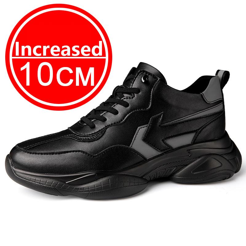 

Fashion PU Leather Elevator Shoes for Men 6CM 8CM 10CM Invisible Height Increase White Sneakers Cortex Heightening Casual Shoes 44