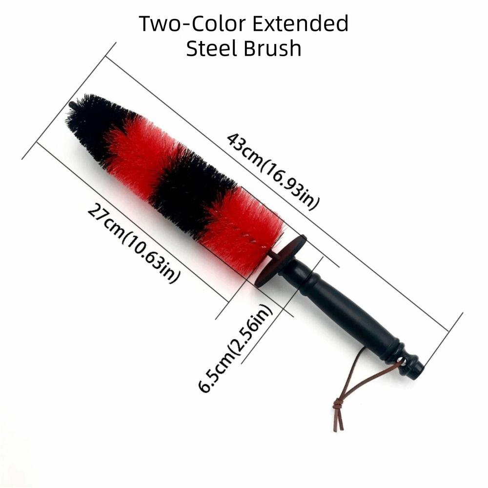 Detailing Design Auto Wheel Cleaning Brush Long Handle Rim Tire Detailing Brush Engine Cleaning