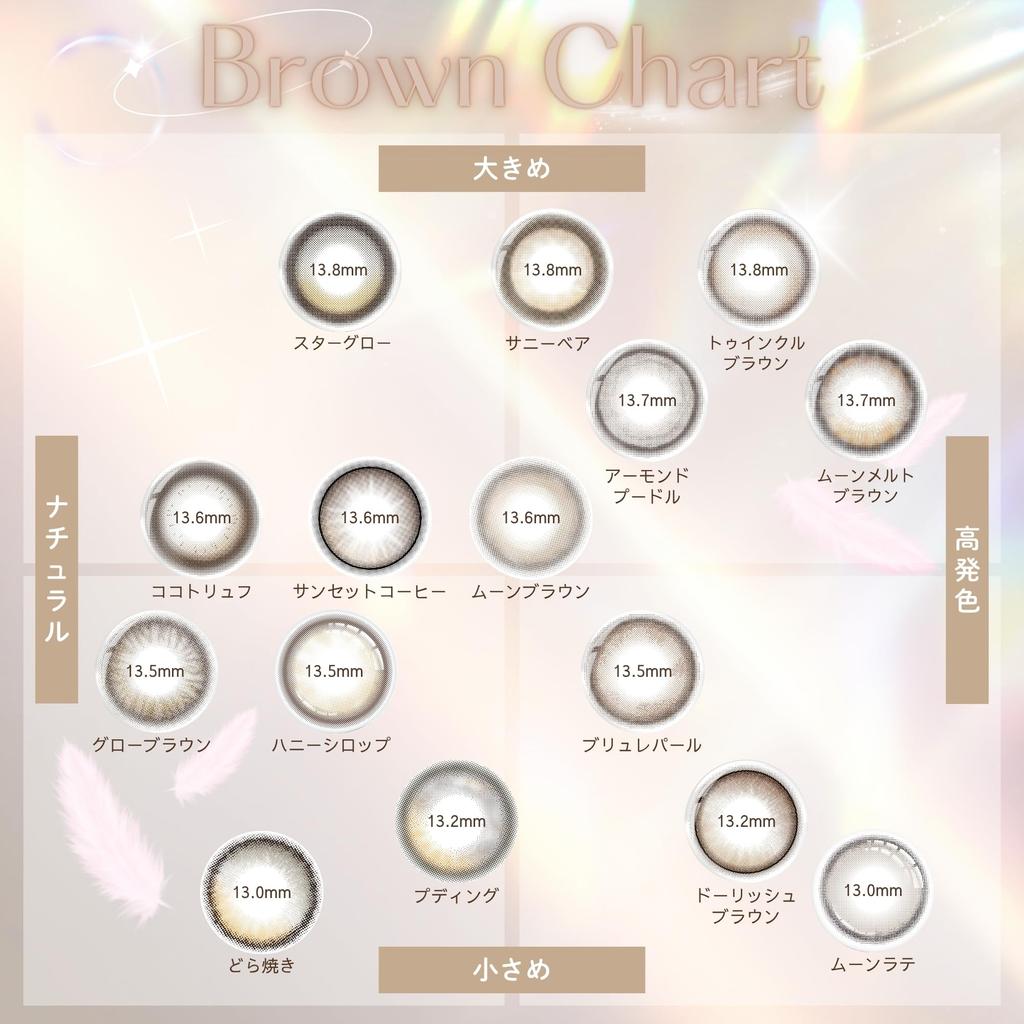 Colored Contact Lenses and Image Modeled by Sakura Twinkle Brown Includes Wet Wipes Water-Light [Official Store] [Produced Miyawaki] 1-Day