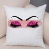 Home Decor Sexy Women Eyelash Pillow Cover Sofa Car Cartoon Eyes Print Cushion Cover Pillow Cover Funda De Almohada