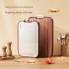 ecoco Large Double-Sided Ebony & Stainless Steel Cutting Board