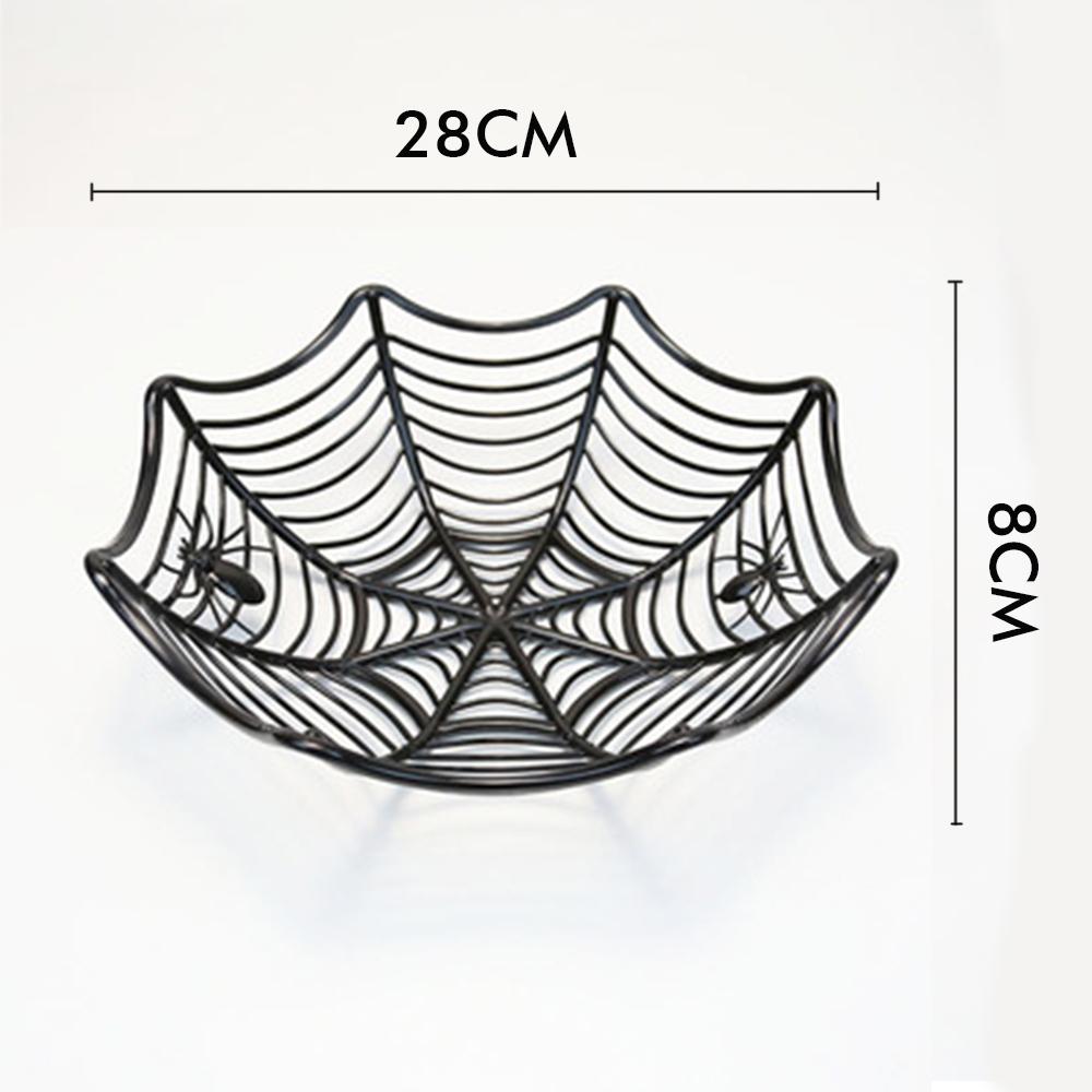Halloween Black Orange Purple Web Bowl Fruit Plate Candy Biscuit Package Basket Bowl Trick or Treat Decoration for Halloween