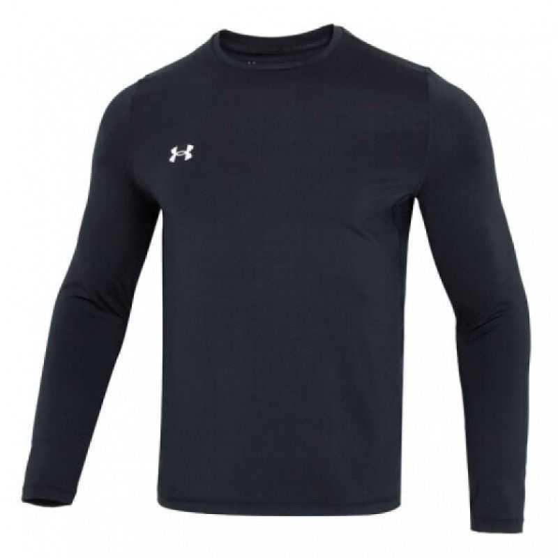 Under Armour Solid Color Casual Crew Neck Long Sleeve T-Shirt And Mid Waist Long Pants Sports Set Men Sets 22600307-001+21500737-408
