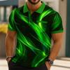 Men's Polo Shirt Golf Shirt Color Blocked Landscape Pattern Printed Geometric Outdoor Fashion Short Sleeve Casual