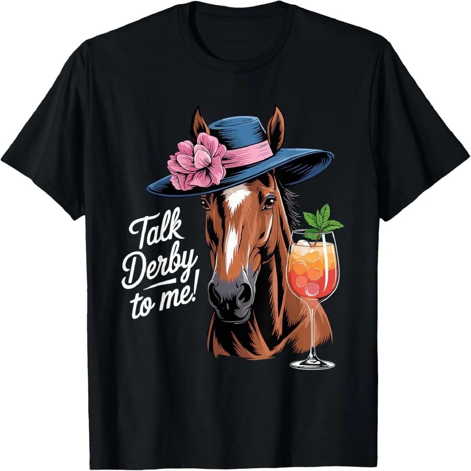 Funny Horse Talk Derby To Me T-Shirt XXXXXL разноцветный