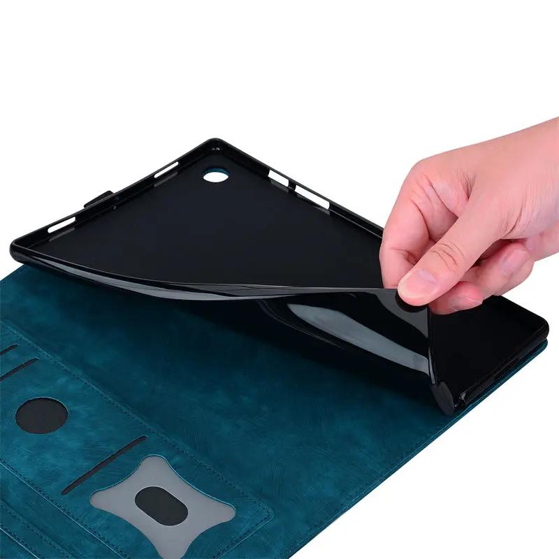 Tablet Case For Funda Lenovo Tab P11 Pro Gen 2 Case TB132FU TB138FC Embossed Flip Stand Cover XiaoXin Pad Pro (2022) 11.2" TPU Back Shell