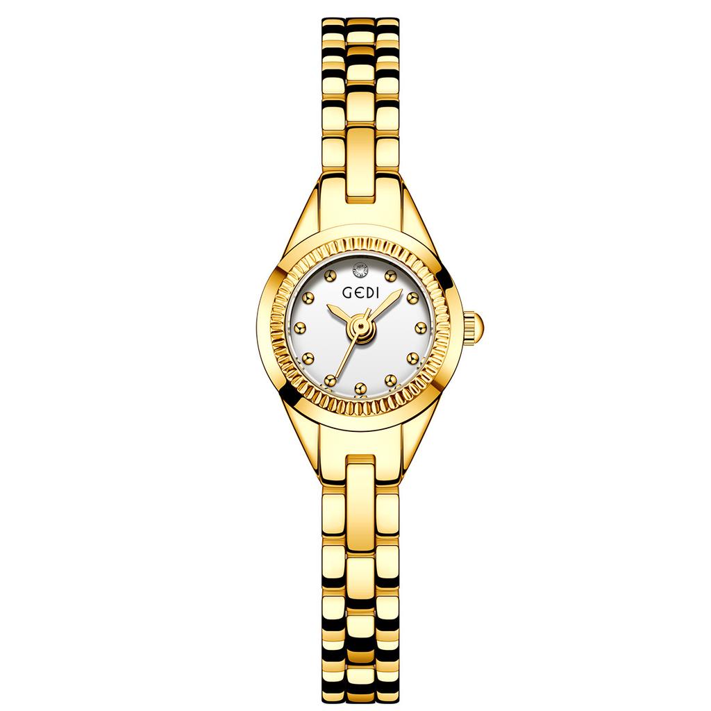 Round Small Dial, Simple Temperament, High-Value Watch, Female, Fashionable, Exquisite And High-End Versatile Quartz Watch