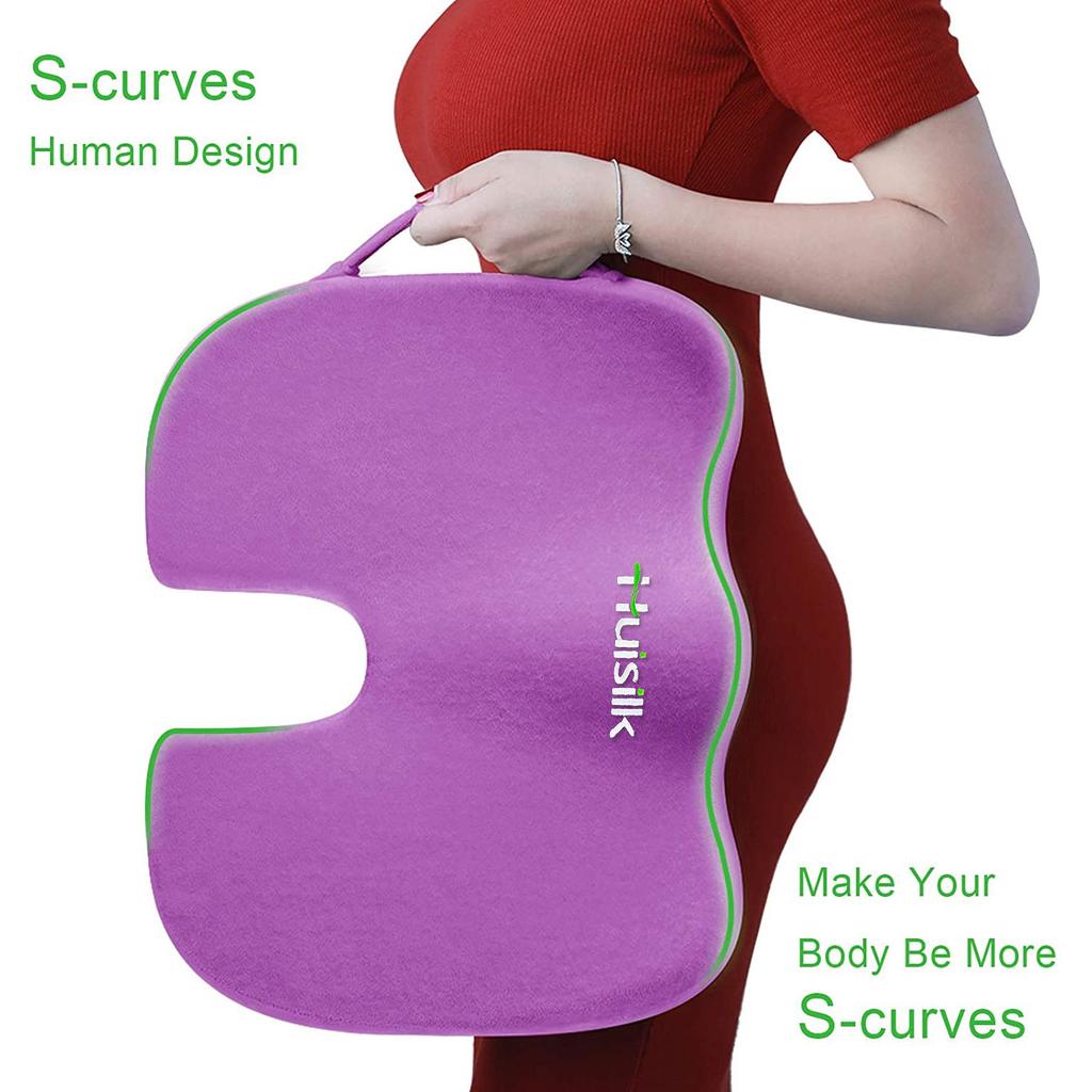 Cuscini per sedie e supporti lombari Carttiya Cuscino Sedia Ergonomico Memory Foam per Auto