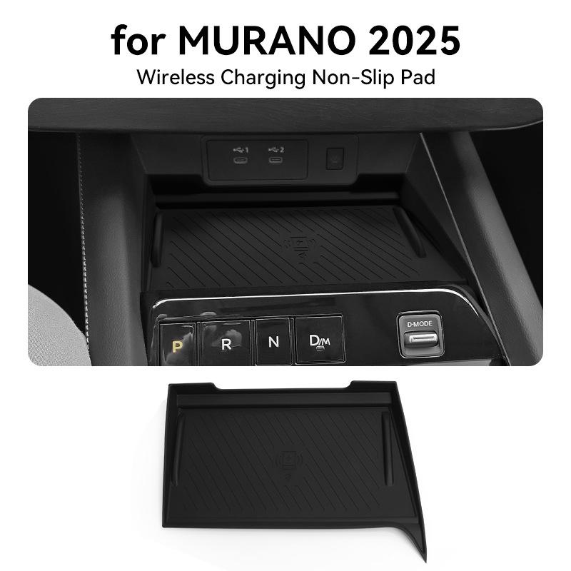 For the 2025 Nissan Murano MURANO Center Console Wireless Charging Pad Car Anti-Slip Mat Storage Pad Interior Accessory