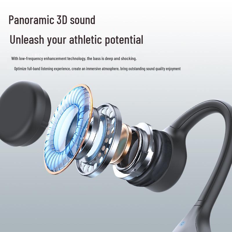 X3 Bone Conduction Bluetooth Headphones: Long Battery Life, Comfortable for Long Wear, Ideal for Running and Sports.