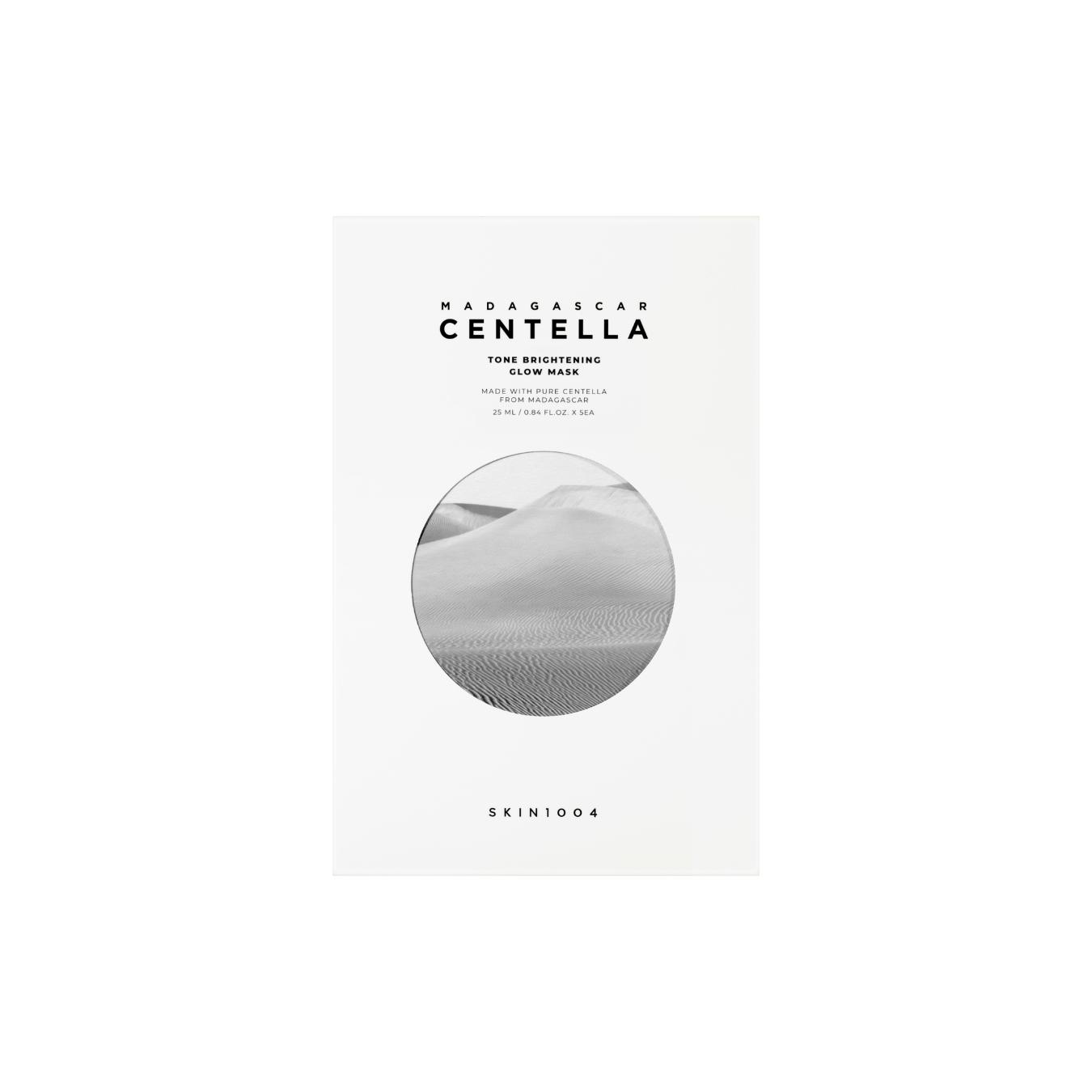 SKIN1004 Madagascar Centella Tone Brightening Glow Mask - Radiance Boosting & Complexion Perfecting Sheet Mask - 5 Sheets (25ml)