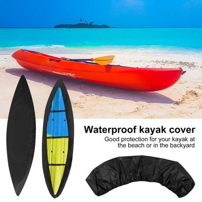 Kayak Cover 210D Heavy Duty Waterproof Canoe Cover Fade-Resistant Kayak Accessory UV Protection Kayak Storage Cover for Canoe Paddle Board SUP