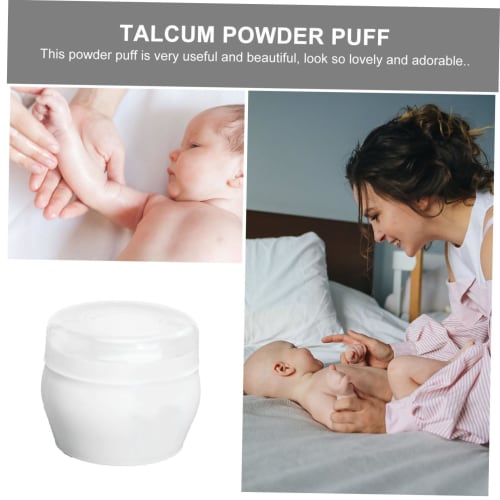 PAMINGONO 2-Pack Portable Powder Puffs for Babies and Kids, Body Talcum Powder Puffs for After Bath, Portable and Easy To Carry, Designed for Home or