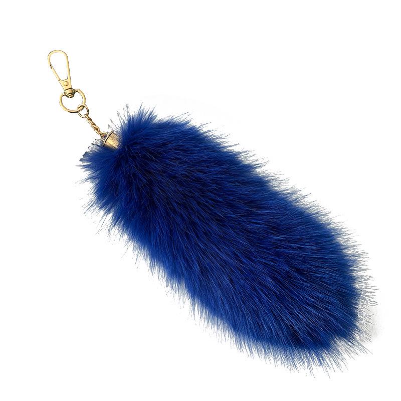 Portachiavi Ciondolo Coda di Pelliccia di Volpe Sintetica - Accessorio per Borsa in Peluche