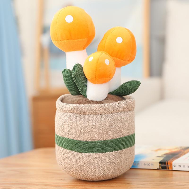 Creative Plush Tulip Succulent Ornaments – Fun Simulated Potted Decor for Home, Study, or Living Room
