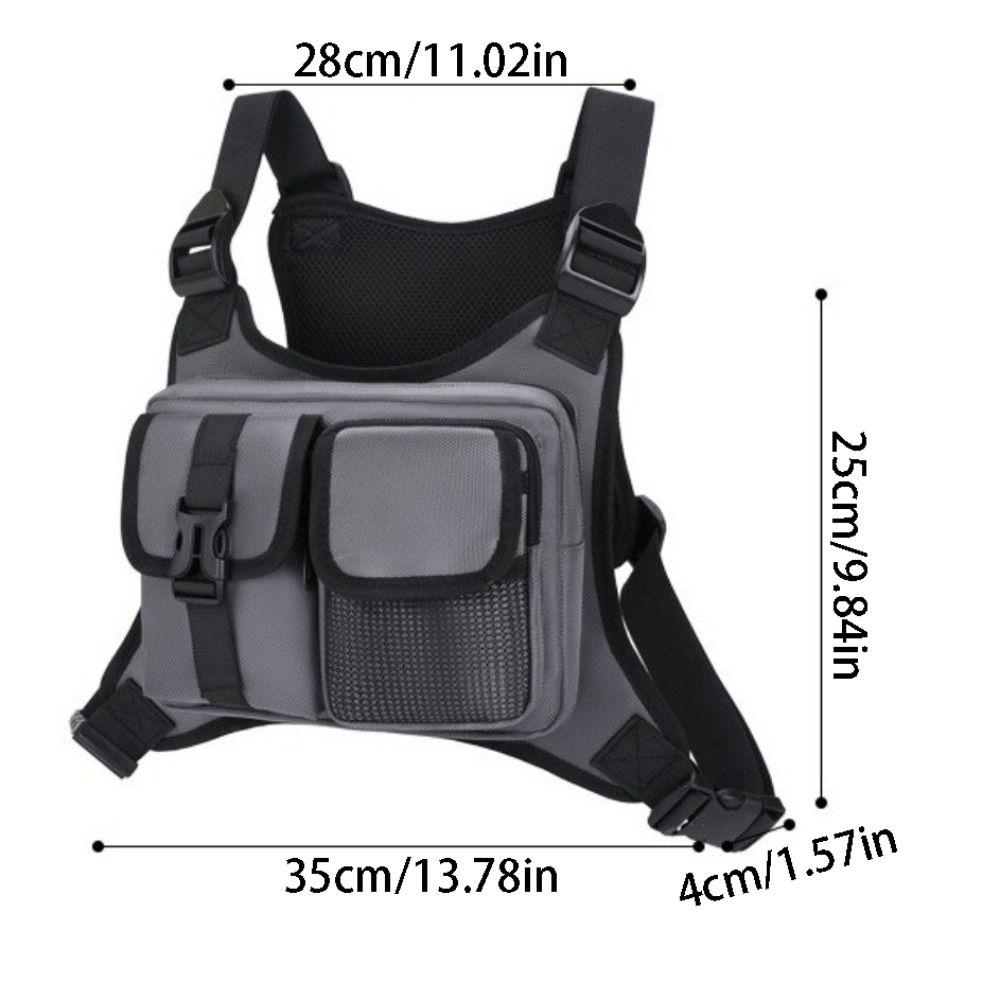 Wear-resistant Sports Chest Bag Waterproof Men Pack Bag Multi-functional Front Chest Pack Cycling