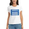 Women TShirt Greece Greek Flag Summer Short Sleeve Tees ONeck Cotton T Shirts Clothes Tops Streetwear