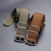 18 20mm 22mm 24mm Geripptes Nylon-Uhrenarmband Gewebtes Uhrenarmband Armband für Seiko Herren Damen Militär-Loop-Armband Schwarzes Armband
