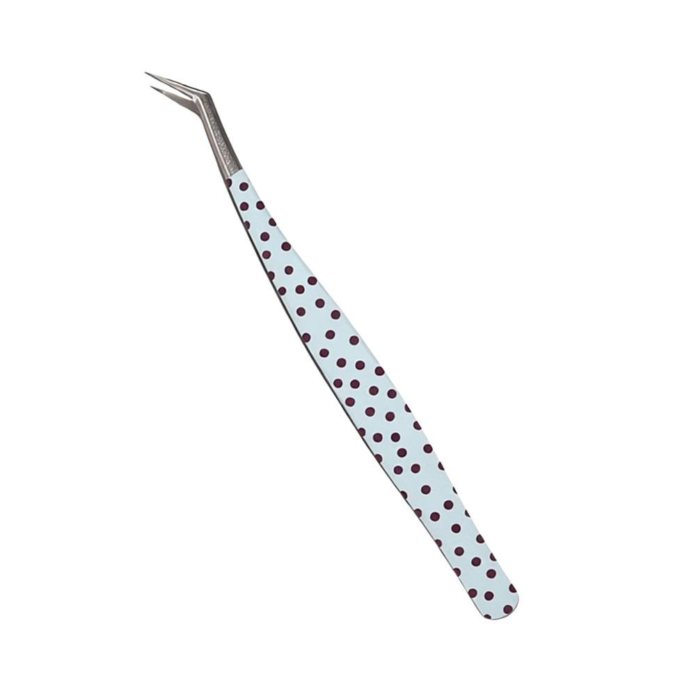 Stainless Steel Curved Stickers Tweezers Anti-static Lashes Extension Tweezer Extensions Grafting