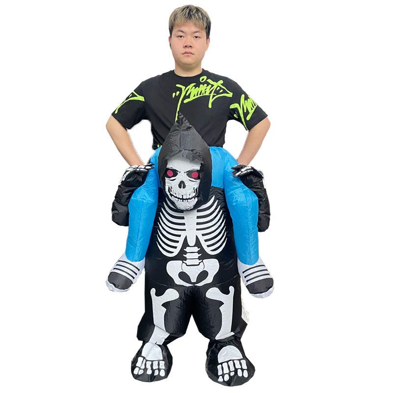 Halloween Inflatable Alien Ghost Costume: Funny Cartoon Mascot Prop