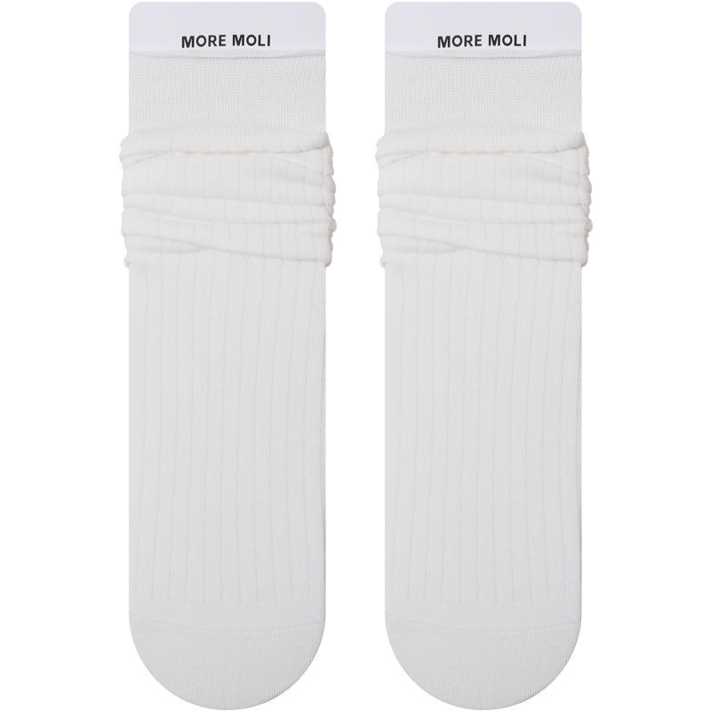 Women's Khaki Chunky Ribbed Slouch Socks - Cotton, Mid-Calf, Antibacterial, Anti-Pilling, Stretchy, and Bone-Free.