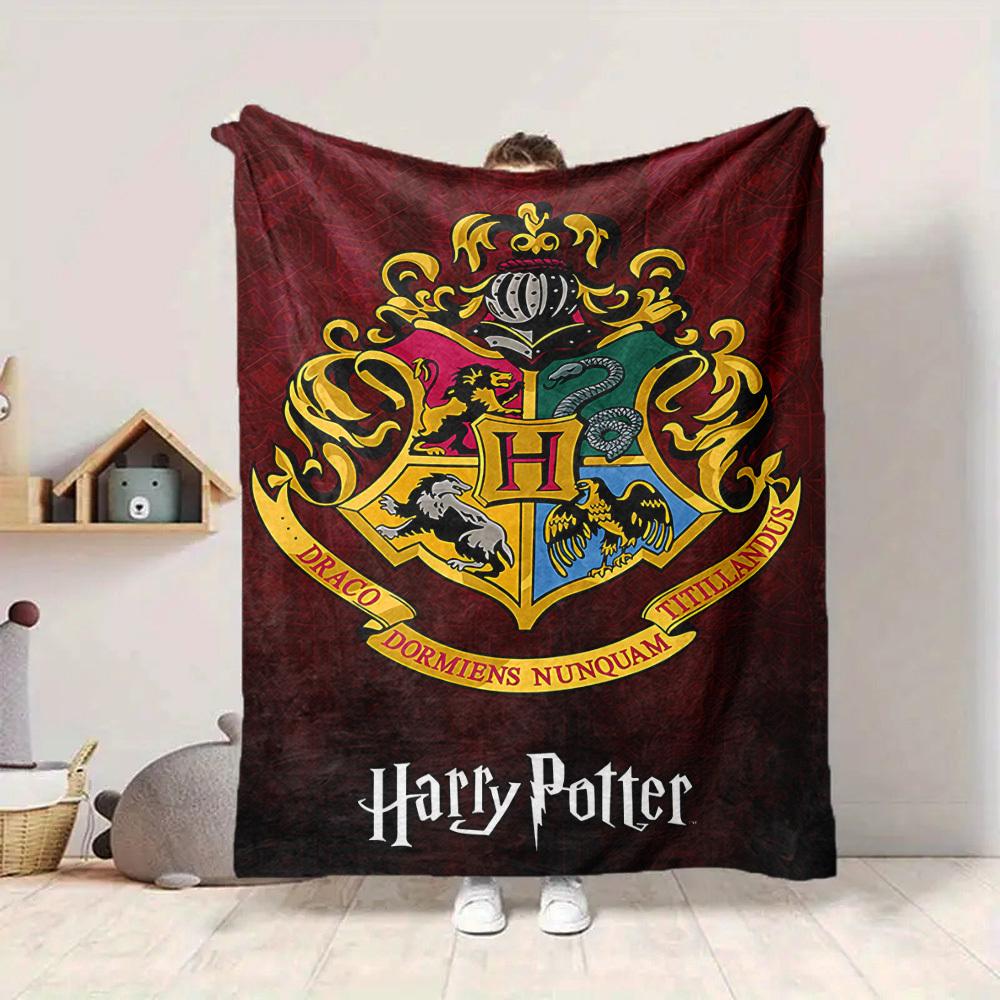 1pz Plaid Cresta di Hogwarts Leggero in Flanella per Divano, Letto, Viaggio, Soggiorno, Ufficio, Divano, Sedia e Letto