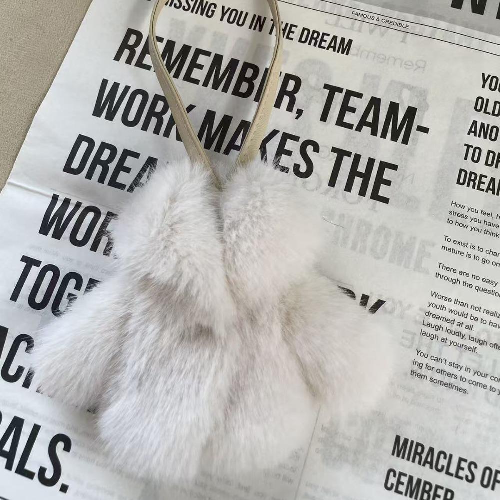 Fashion Faux Rabbit Fur Bag Charm Clothing Shape Soft Key Decoration Backpack Decoration Women Accessories
