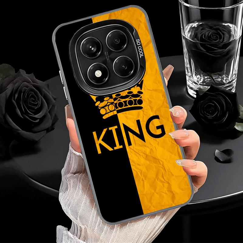 Queen King Couple Theme Soft Phone Case for Xiaomi Redmi Note 13 14 15 Pro Plus 12S 12 11S 11 11T 10S 10 Shockproof Cover Back S