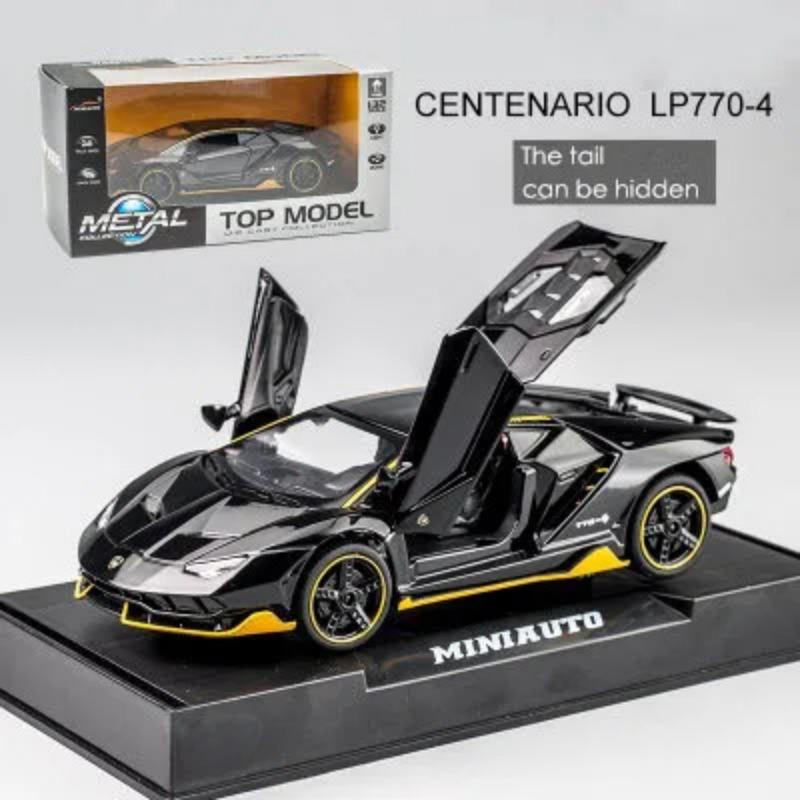 

1/32 Lamborghini LP770 автомобиль литой спортивный автомобиль модель литой звук супер гоночный подъемный хвост детская игрушечная машинка для детей мальчик подарок чёрный