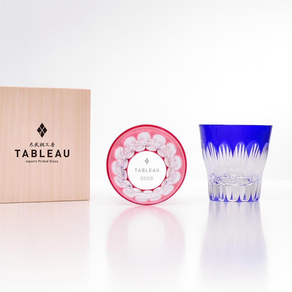 Direktvertrieb von Taiburo Crystal Edo Kiriko Fleur Blume Schildpatt 2026 Kristallglas in Paulowniaholz Hergestellt in Japan Studio -